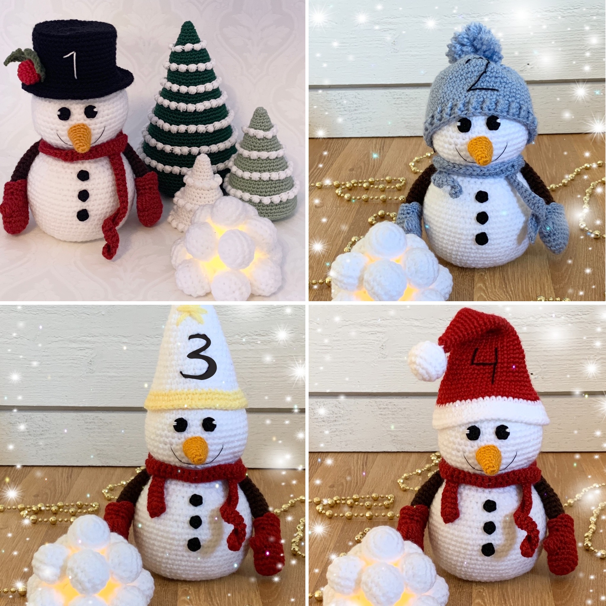 Advent Snowman calender crochet pattern - Image 6