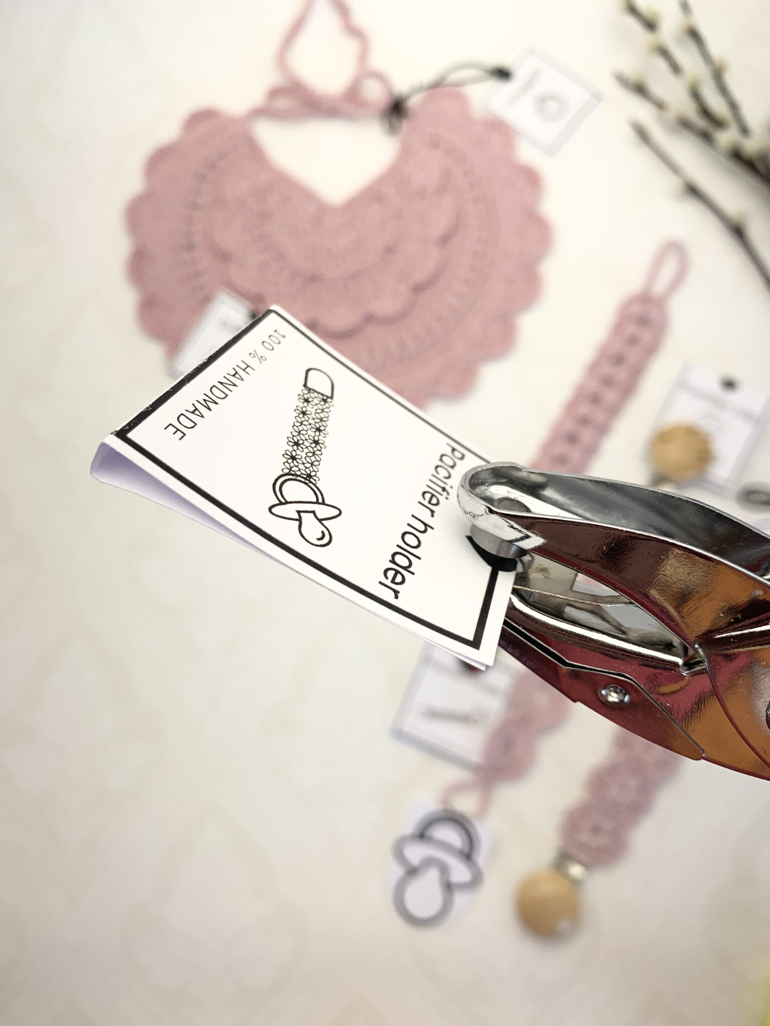 Printable Tags for handmade Pacifier Holder + Bonus skinny Tags ...