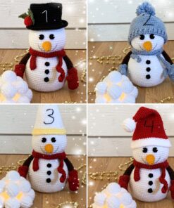 Advent Snowman calender crochet pattern