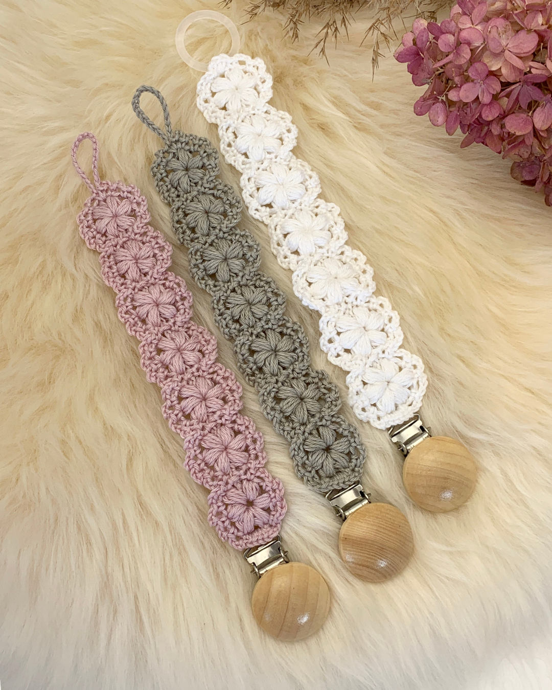 Buttercup Crochet Pacifier Holder Pattern - Image 2