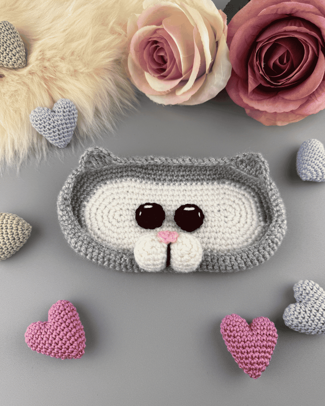 Cat Glasses Holder, Crochet Hook holder/case crochet pattern - Image 5
