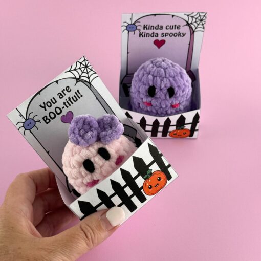 Super cute Ghost Crochet pattern + Printable Holders (25 different looks) - Image 4