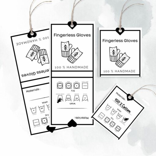 Printable Fingerless Gloves Tags + Bonus Small Tags - Image 2