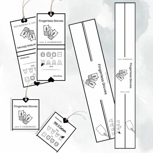 Printable Fingerless Gloves Tags + Bonus Small Tags