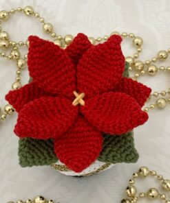 Alternative view of Crochet Christmas Flower Pattern, English US Terms (PDF)