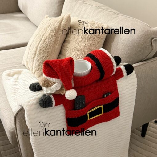 Crochet Santa Sofa Armrest Organizer pattern - Image 7