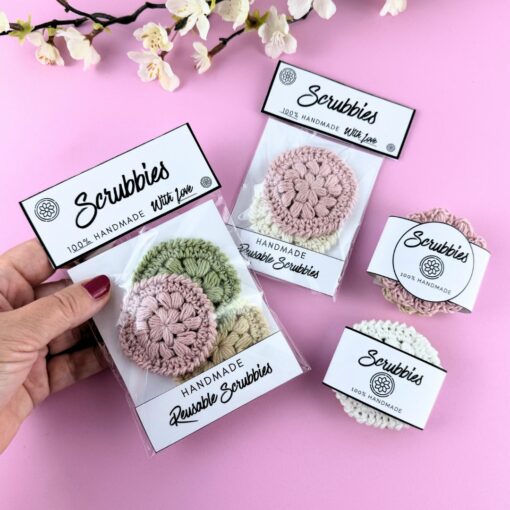 Printable Packaging & Wrap Lables for Crochet Scrubbies