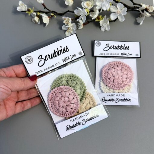 Printable Packaging & Wrap Lables for Crochet Scrubbies - Image 4