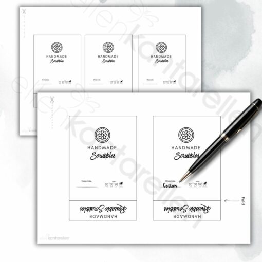 Printable Packaging & Wrap Lables for Crochet Scrubbies - Image 5