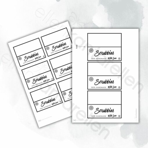 Printable Packaging & Wrap Lables for Crochet Scrubbies - Image 6
