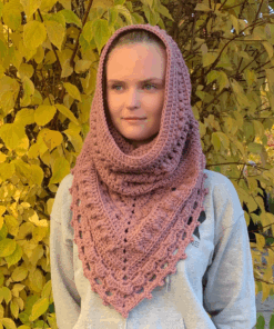 Alternative view of Crochet Boho Hooded Cowl/Scarf pattern