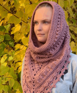 Crochet Boho Hooded Cowl/Scarf pattern
