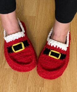 Crochet Santa Slipper Pattern