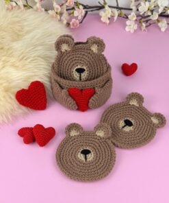 Alternative view of Crochet Bear Coasters & Basket Pattern