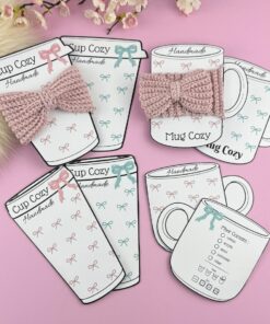 Cup & Mug Cozy Template Bundle 4 in one, foldable two sided