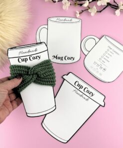 Alternative view of Cup & Mug Cozy Templates Bundle 4 in one, foldable two sided