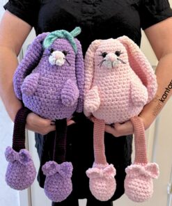 Adorable Crochet Bookshelf Bunny Dolly pattern