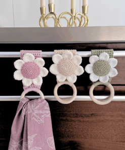 Towel holder "Anemone" crochet pattern