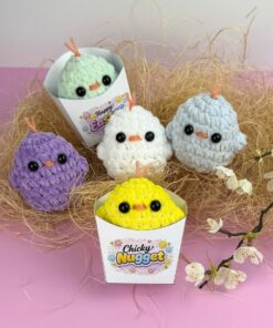 Crochet Chicken Pattern with Printable Easter Box (Editable)