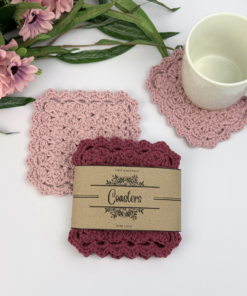 Belladonna Crochet Coaster Pattern (PDF + Editable Printable Labels)