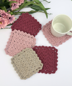 Alternative view of Belladonna Crochet Coaster Pattern (PDF + Editable Printable Labels)