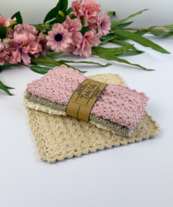Alternative view of Romantic Farmhouse Washcloth Crochet Pattern (+ editable Printable Labels)