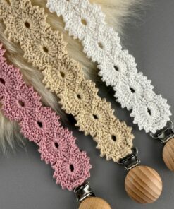 Alternative view of Pacifier Holder "Aster" crochet pattern