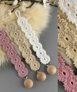 Pacifier Holder "Aster" crochet pattern