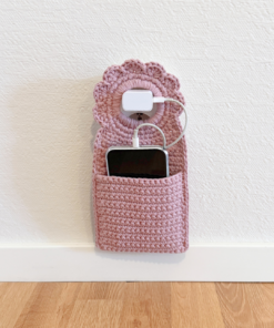 Alternative view of Phone Holder "Heather" Crochet Pattern, charging pocket organizer