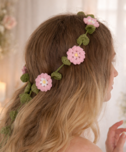 Alternative view of Crochet Cherry Blossom Headband Pattern (PDF)