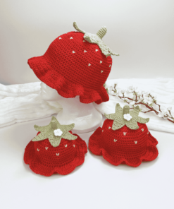 Crochet Strawberry Hat Pattern