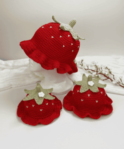 Crochet Strawberry Hat Pattern