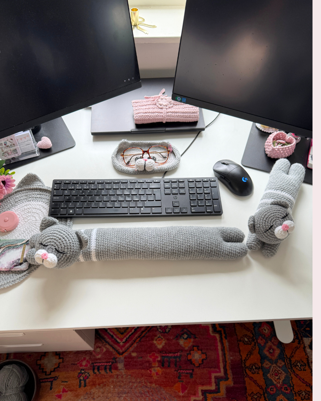 Cat Keyboard & Mouse Wrist Rest Crochet Pattern - Image 6
